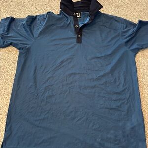Men's Blue Golf Polo Shirt - Performance Short Sleeve